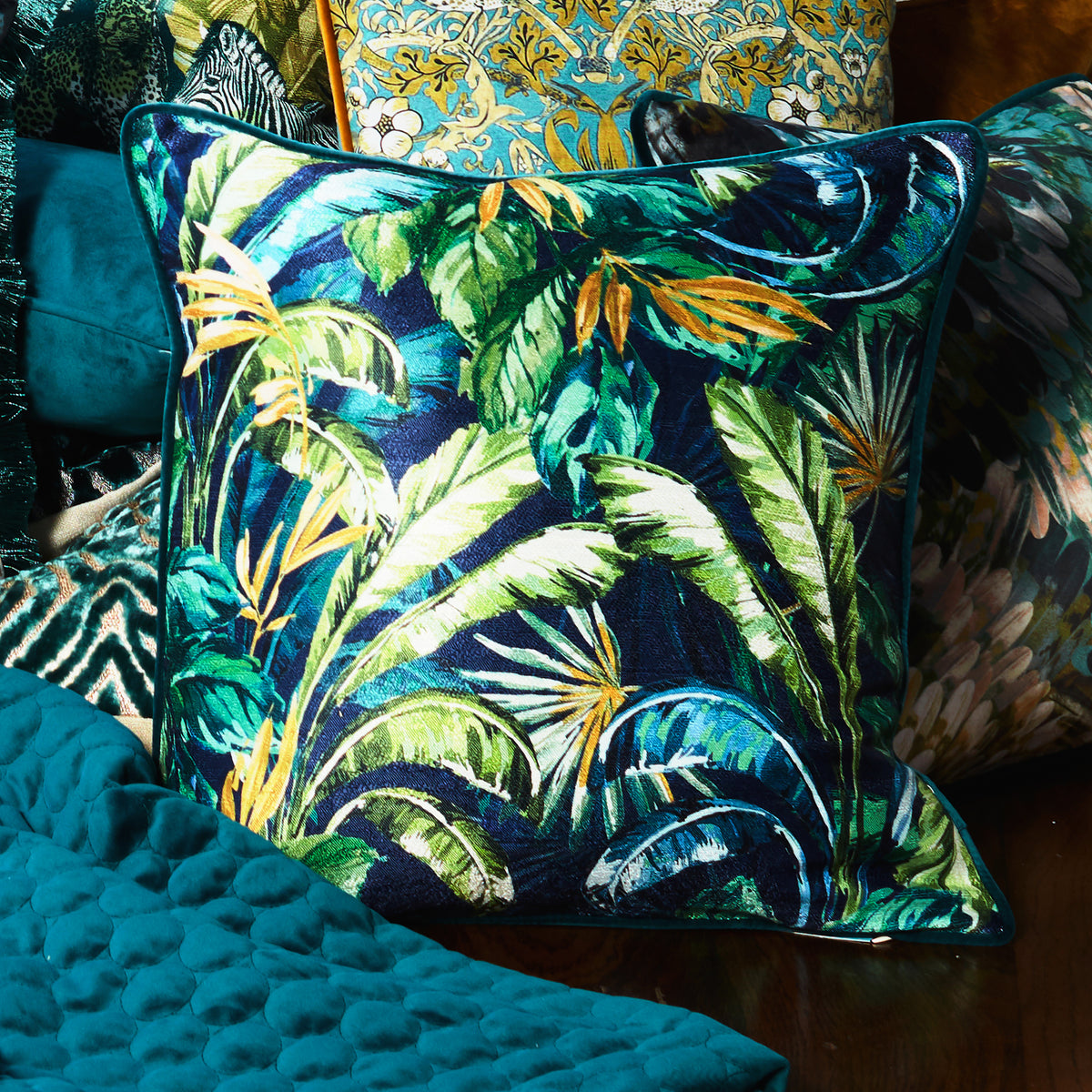 Scatter Box Paradisa Cushions, Green/Blue