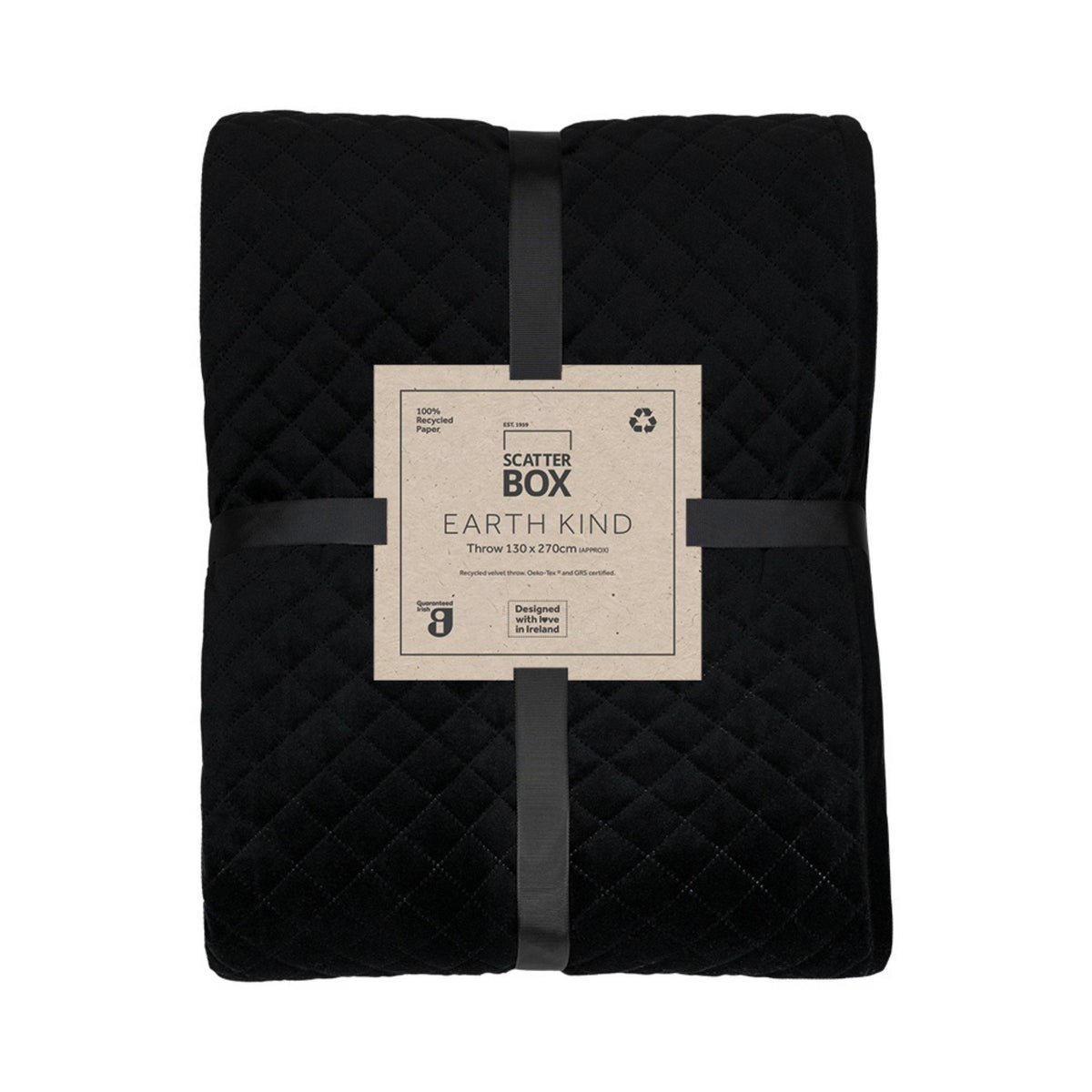 Scatter Box Erin 130x270cm Throw, Black