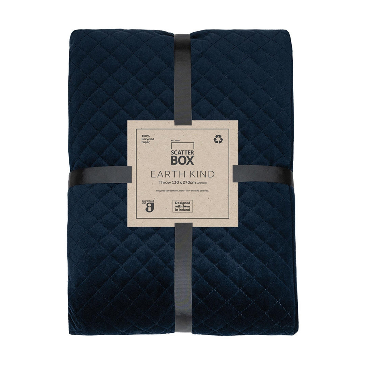 Scatter Box Erin 130x270cm Throw, Navy