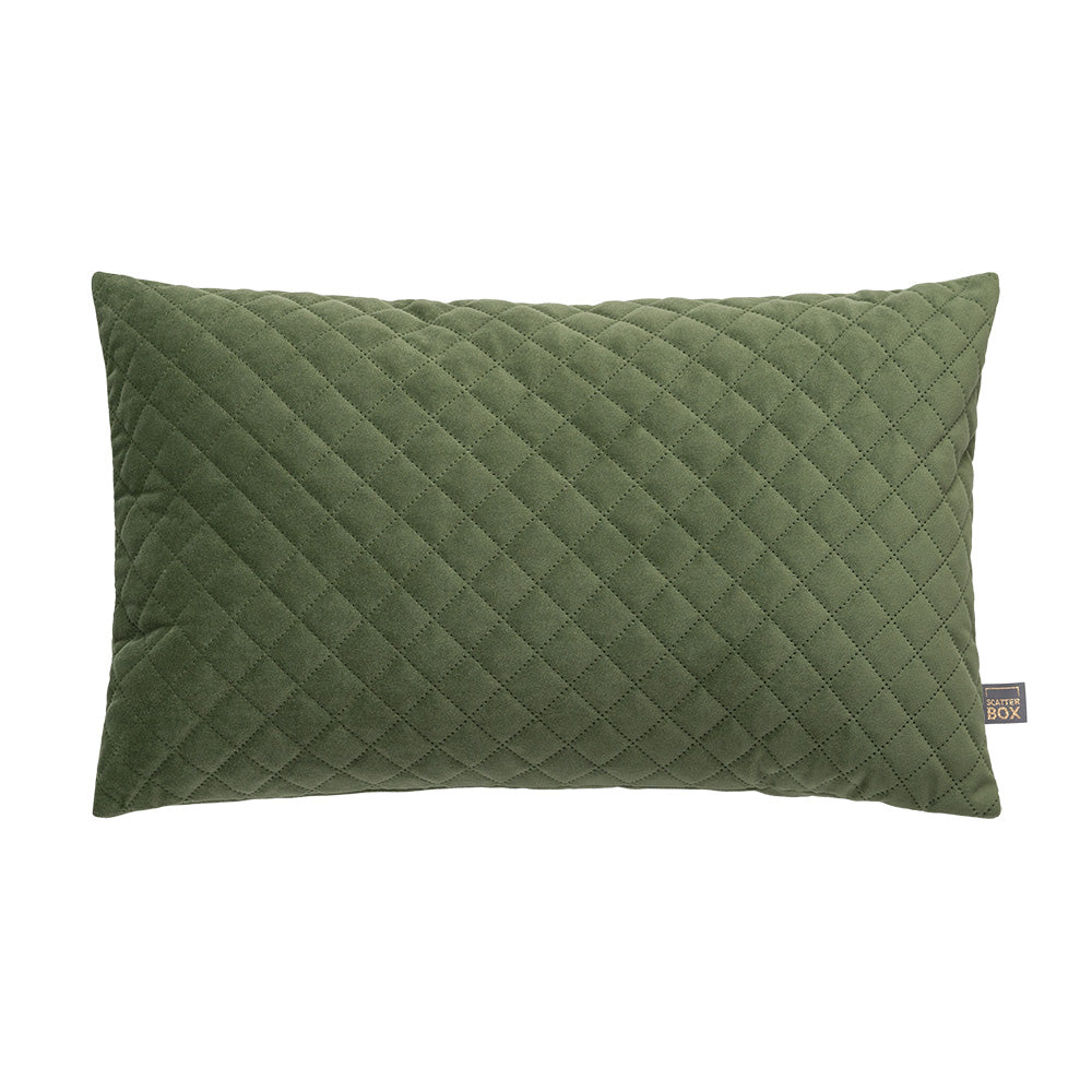 Scatter Box Erin Diamond Cushions, Earth Green