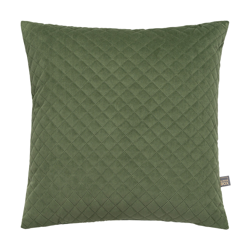 Scatter Box Erin Diamond Cushions, Earth Green