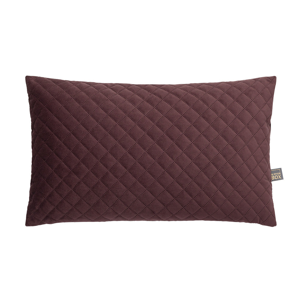 Scatter Box Erin Diamond Cushions, Aubergine