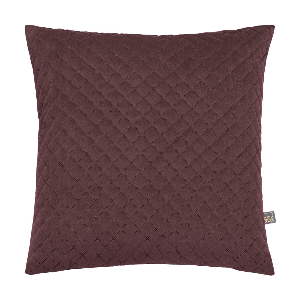 Scatter Box Erin Diamond Cushions, Aubergine