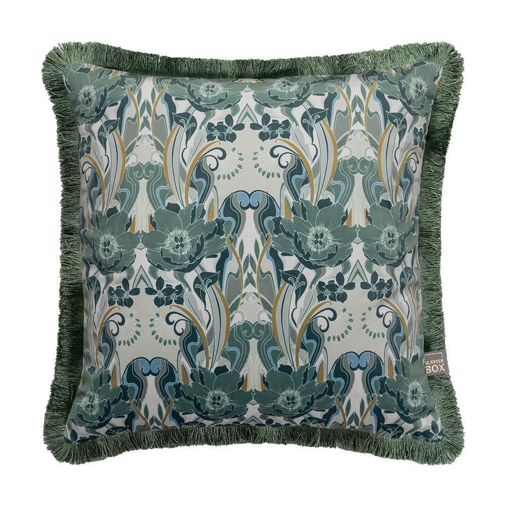 Scatter Box Noveau 43x43cm Cushion, Green