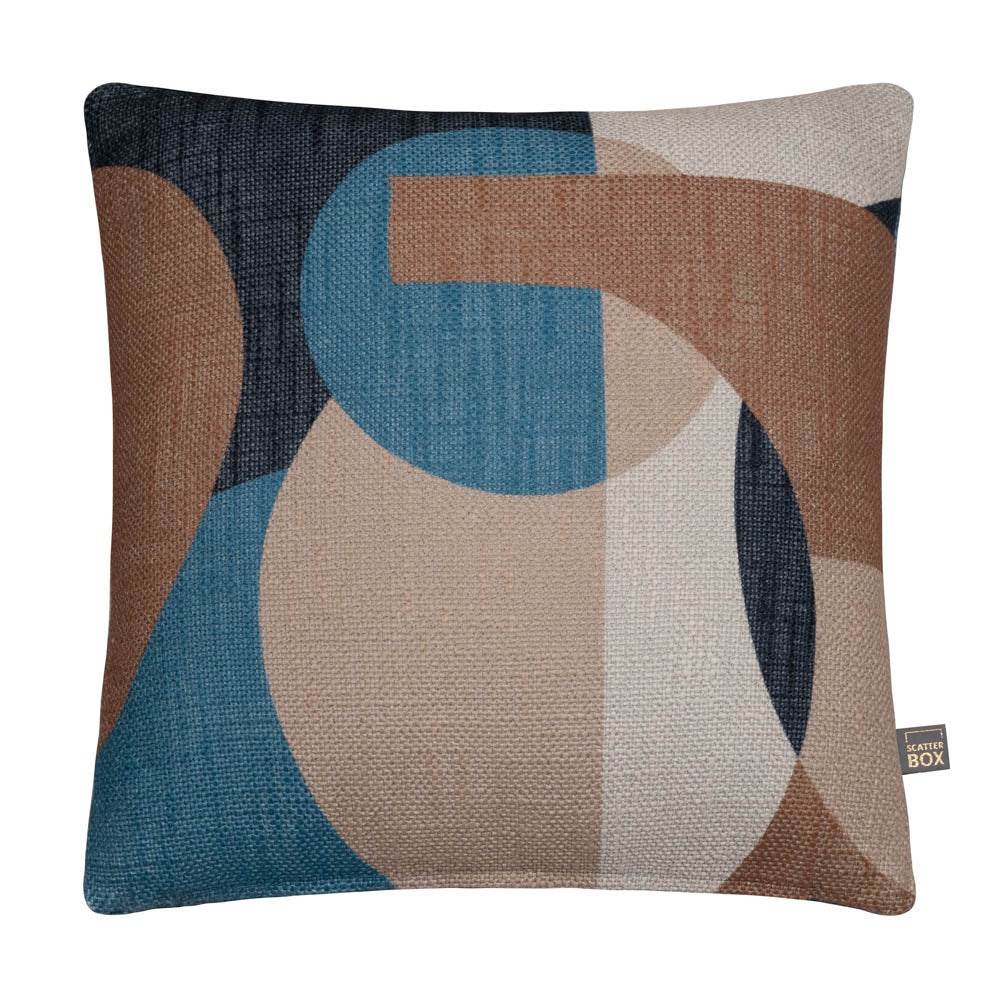 Scatter Box Mid Century Geo 45x45cm Cushion, Blue