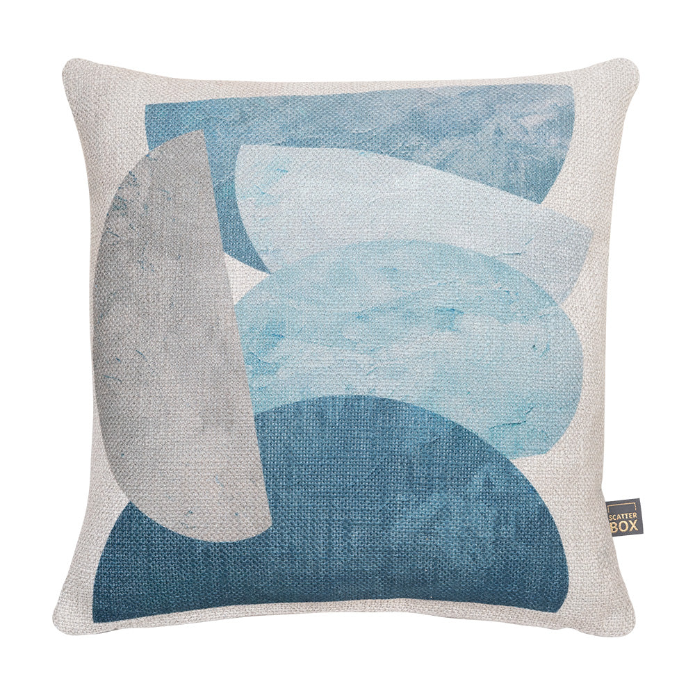 Scatter Box Geo Stack 45x45cm Cushion, Blue