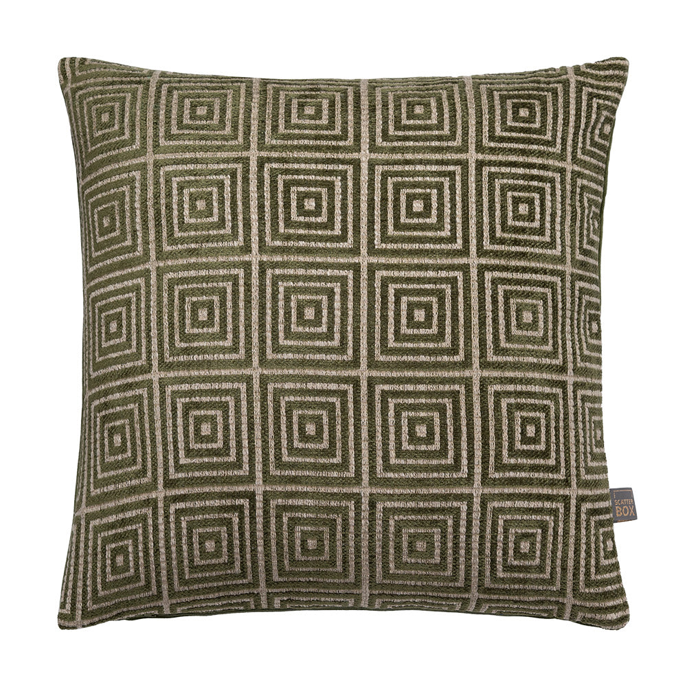 Green geometric cushions best sale