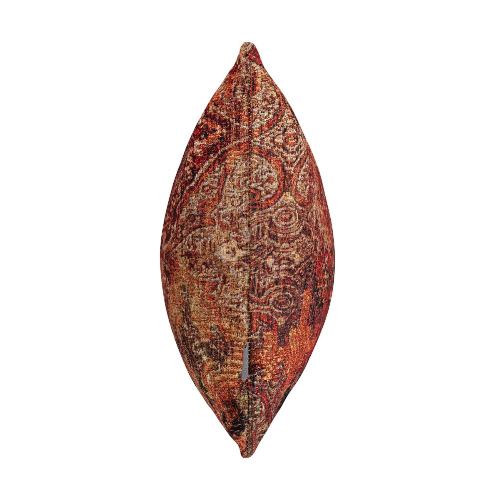 Side image of red 35x50cm size cushion by Scatter Box in Tapestry fabric.