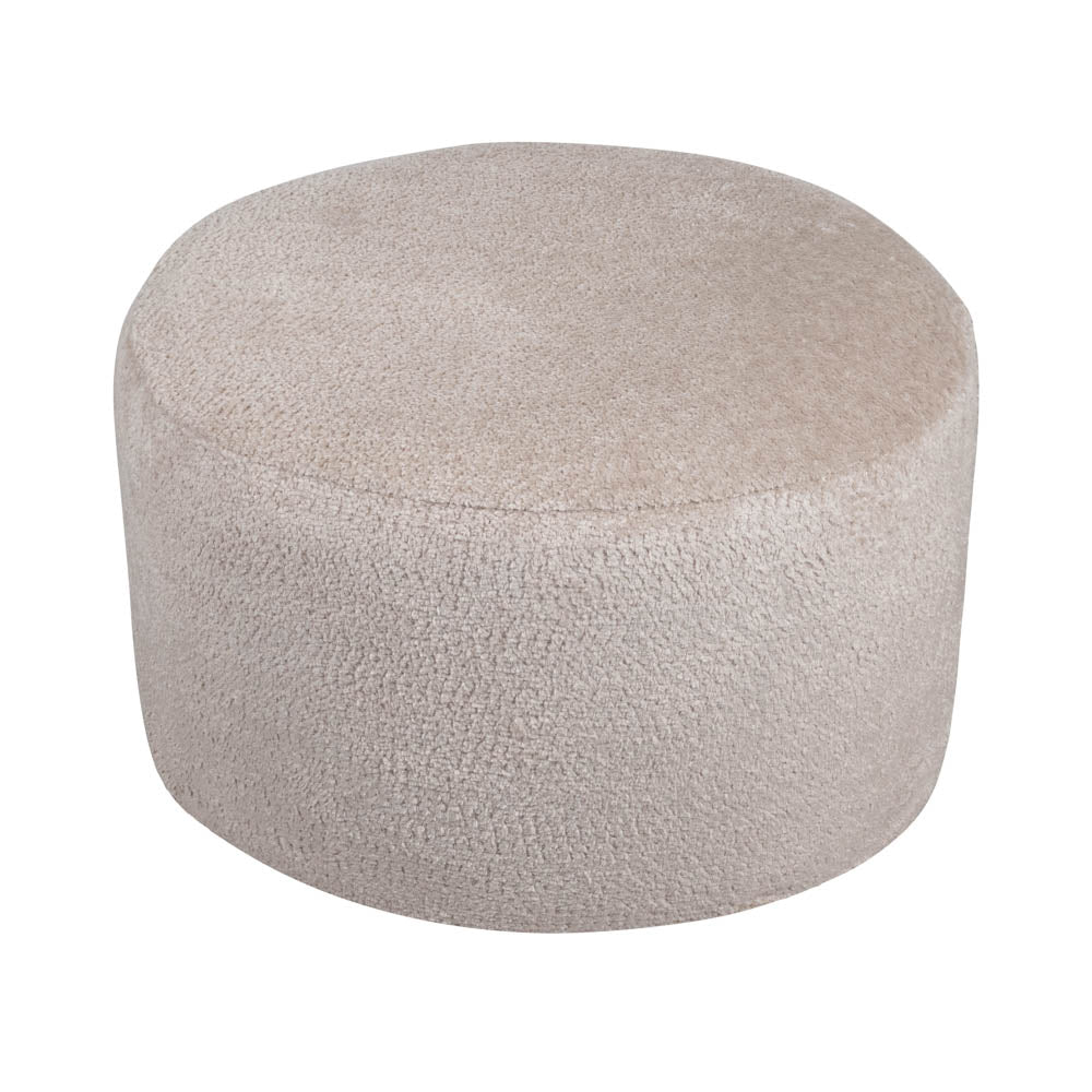 Scatter Box Ottoman Round Quilo Cream