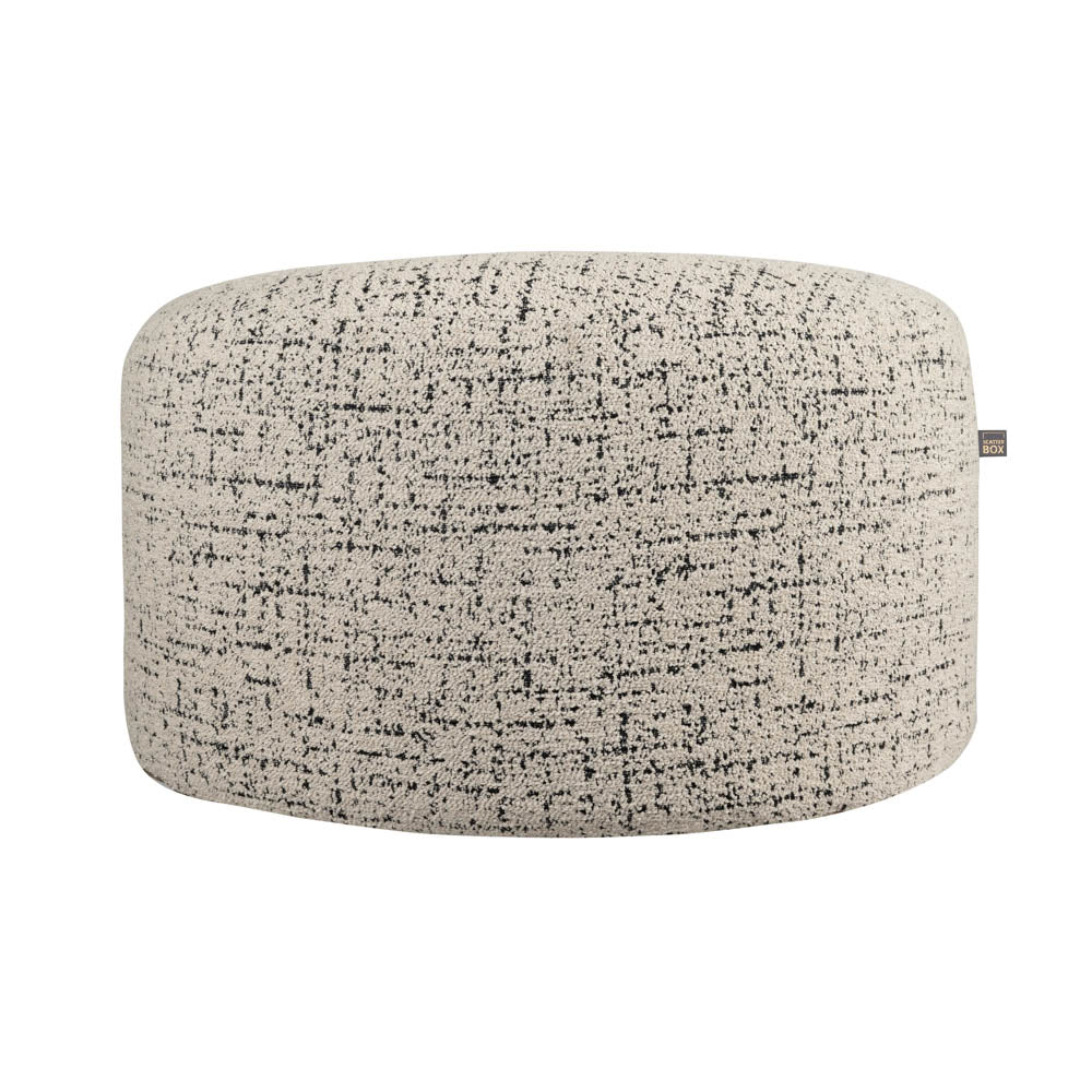 Scatter Box Ottoman Round Coco Cream/Black