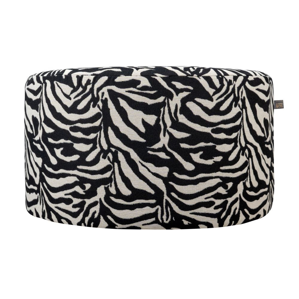 Scatter Box Ottoman Round Rey Black/Beige