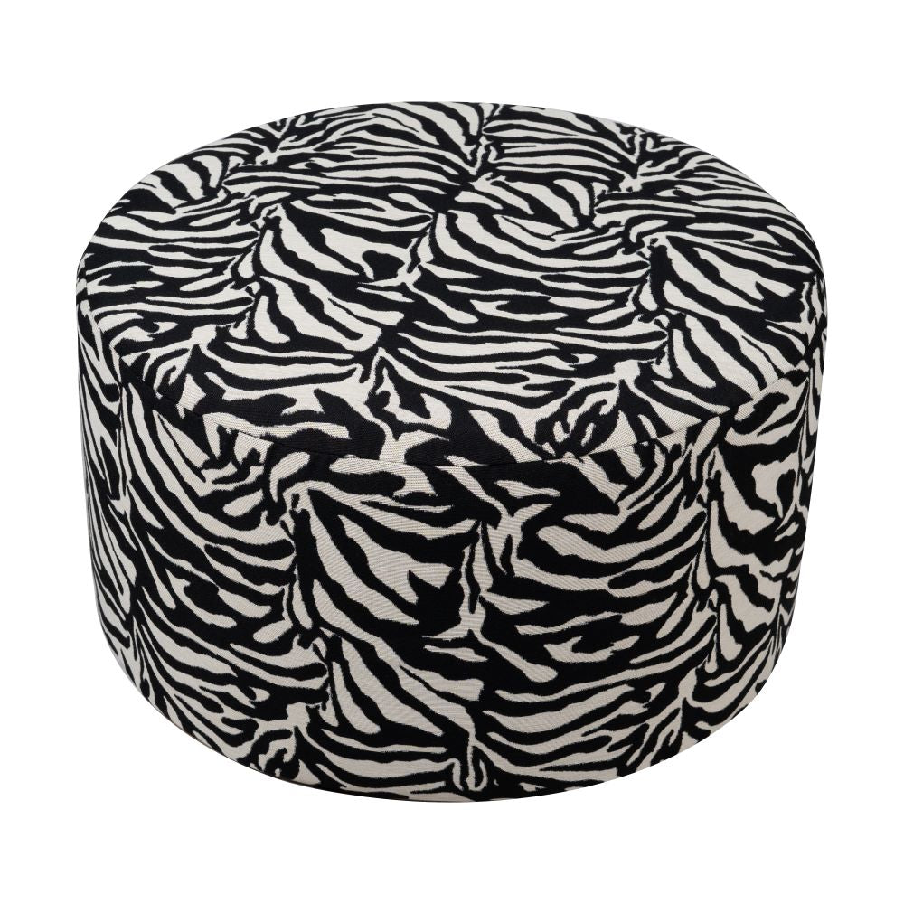 Scatter Box Ottoman Round Rey Black/Beige