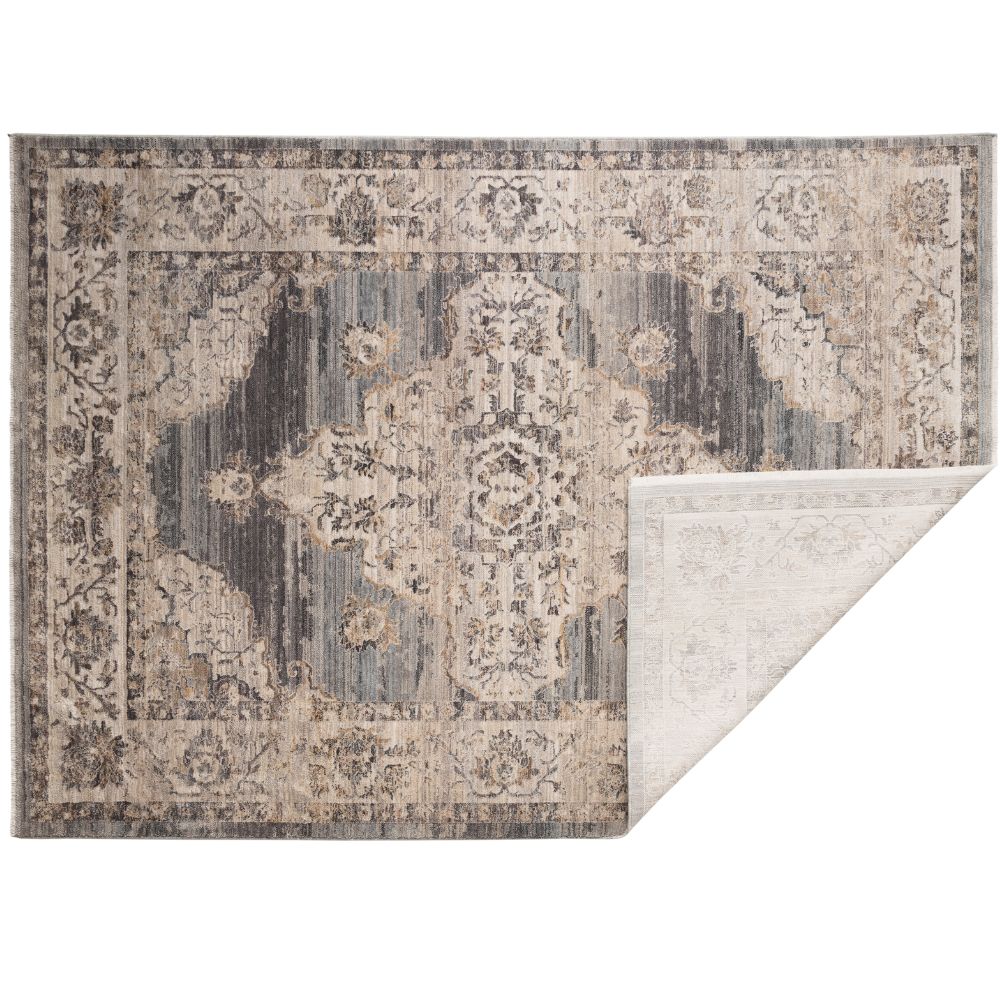 Scatter Box Vintage Damask Rug, Grey