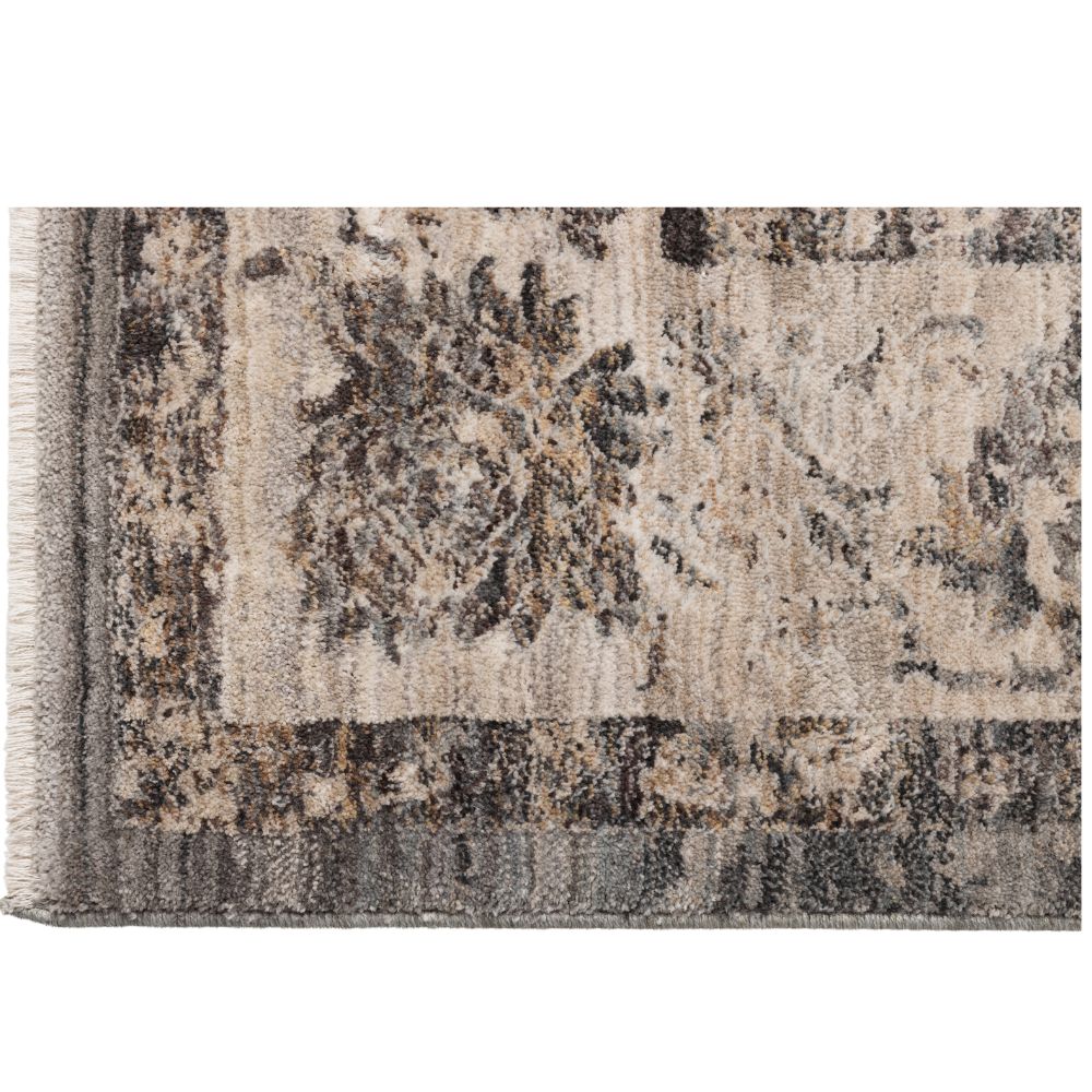 Scatter Box Vintage Damask Rug, Grey