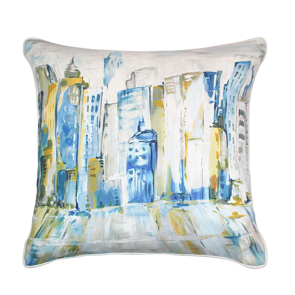 Scatter Box Latitude Cushions Blue Yellow