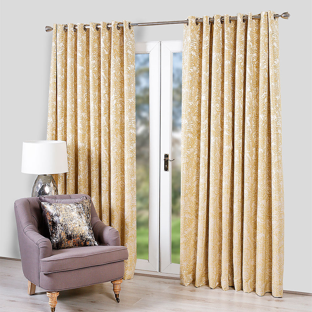Scatter Box Marine Eyelet Curtain, Ochre